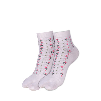 5 Pk Angutha Flower Multi  Design Socks