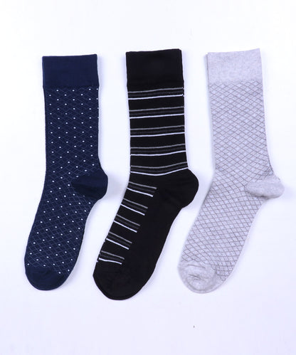 3pk Cotton Rich Design Combo Socks