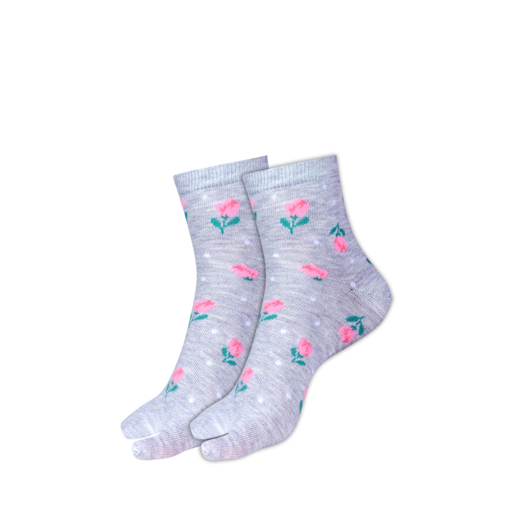 5 Pk Angutha Flower Multi  Design Socks