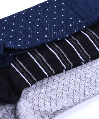 3pk Cotton Rich Design Combo Socks