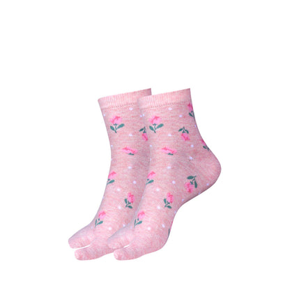 5 Pk Angutha Flower Multi  Design Socks