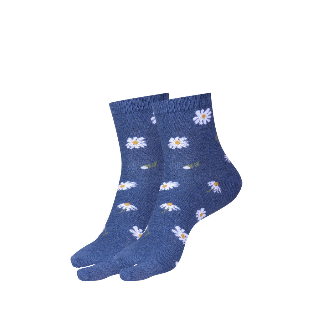5 Pk Angutha Flower Multi  Design Socks