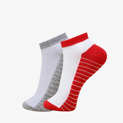 2 Pk Cotton Low Ankle Socks Combo Pack