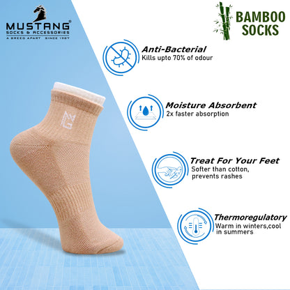1 Pk Ladies Bamboo Double Velt Design Socks