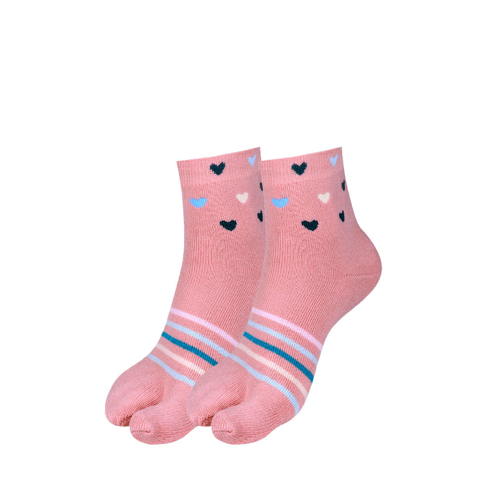 5 Pk Angutha Hart Stripe  Design Socks