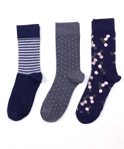 3pk Cotton Rich Design Combo Socks