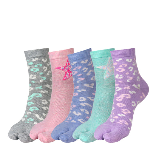 5 Pk Angutha Star Design Socks