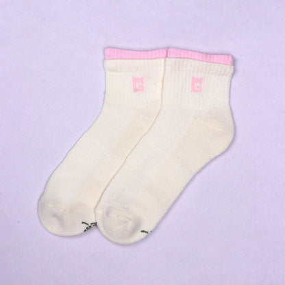 1 Pk Ladies Bamboo Double Velt Design Socks
