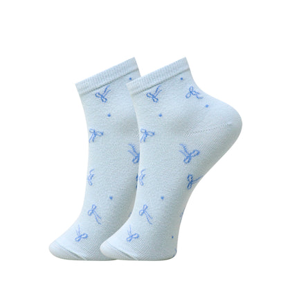 3 Pk Girls’ Frill Ankle Socks With Floral And Butterfly Prints