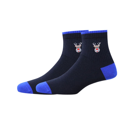 5 Pk Men's Festive Ankle Socks - Christmas Edition