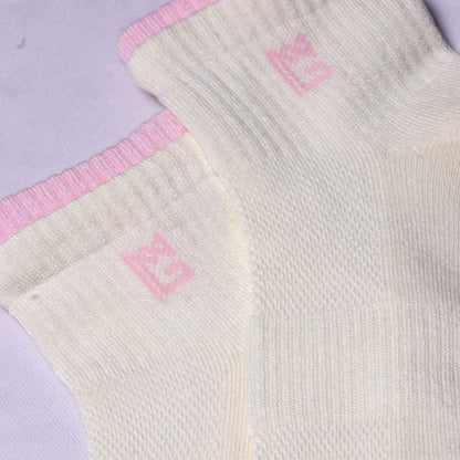 1 Pk Ladies Bamboo Double Velt Design Socks