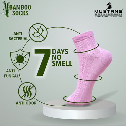 1 Pk Ladies Soft Lace Knit Design Bamboo Socks