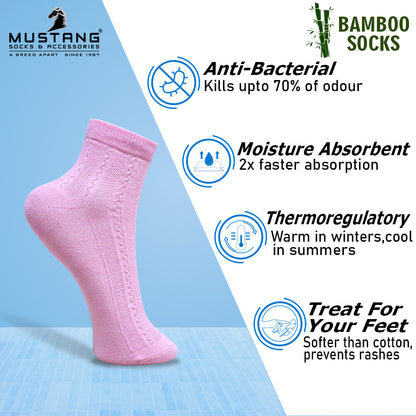 1 Pk Ladies Soft Lace Knit Design Bamboo Socks