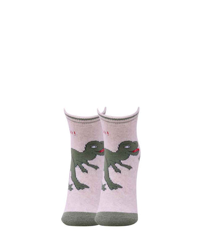 3pk Dinosaur Design Terry Socks