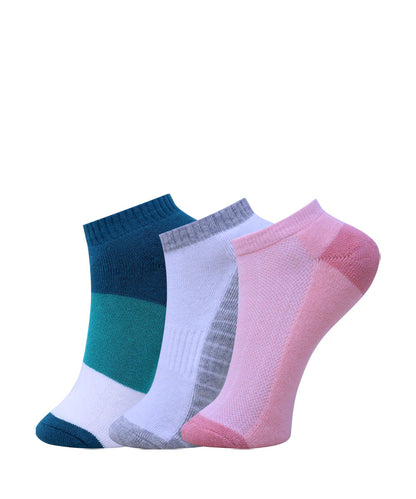 3pk Colored Contrast Design Socks