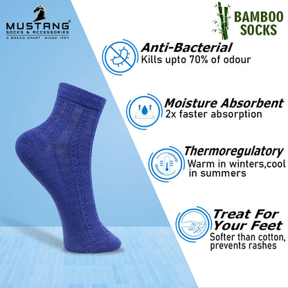 1 Pk Ladies Self Knit Design Bamboo Socks