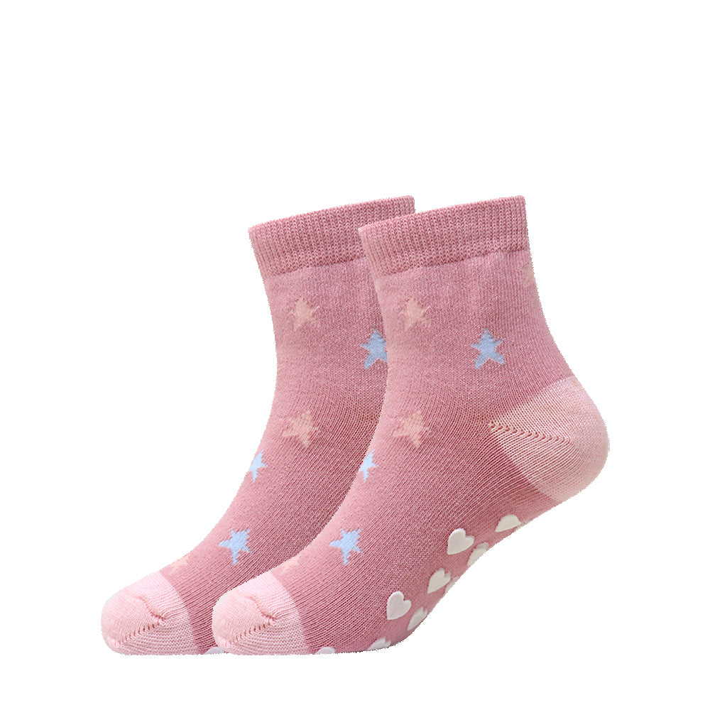 3 Pk Girls Cute Animal Crew Socks – Soft Anti-Slip Cotton Socks For Toddlers & Kids