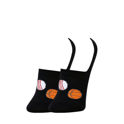 3 Pk Kids Sports & Vehicle No Show Socks
