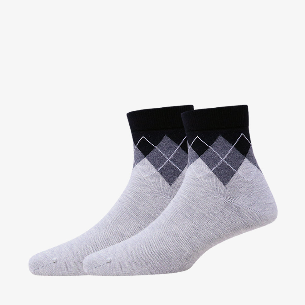 3 Pk Men's Geometric & Vintage Casual Socks