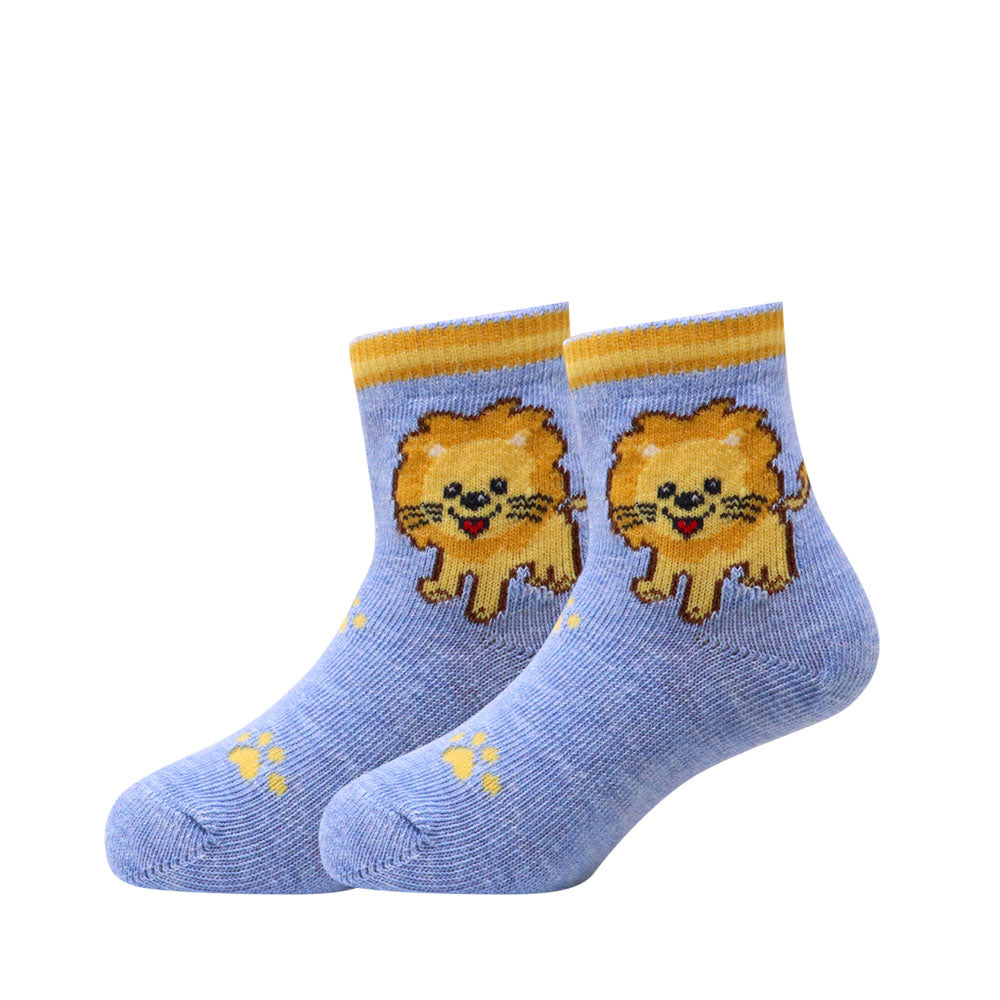 3 Pk Kids Multicolour Character Puppy & Bear Socks