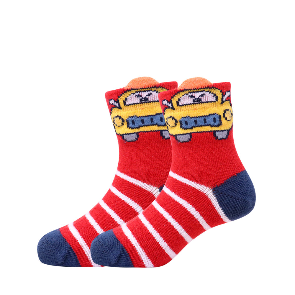 3 Pk Boys Fun Cartoon Socks – Superhero & Animal Design