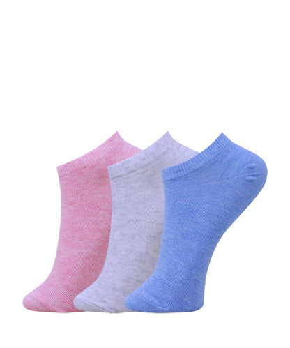 3pk Cotton Rich Melange Colored Socks