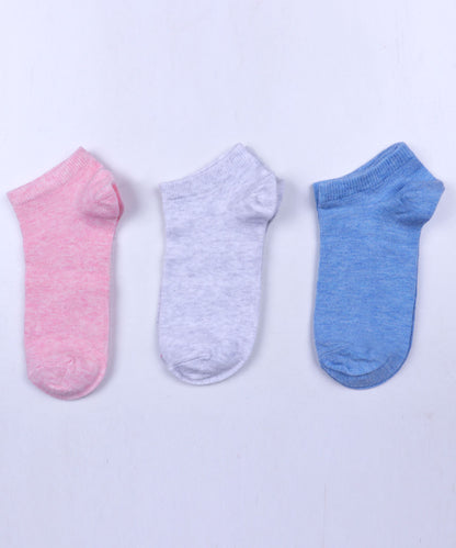 3pk Cotton Rich Melange Colored Socks