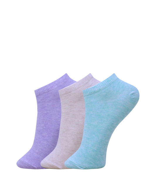 3pk Cotton Rich Melange Colored Socks