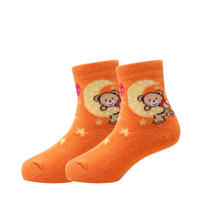 3 Pk Kids Multicolour Character Puppy & Bear Socks