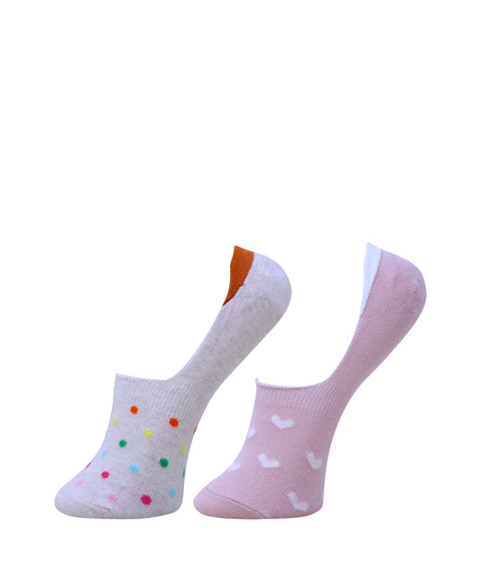 2pk Cotton Rich Design Footlets