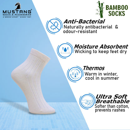 1 Pk Kids Bamboo Ribbed Comfort Socks