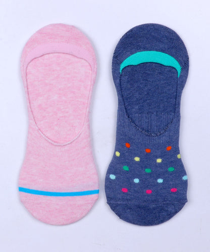 2pk Cotton Rich Design Footlets