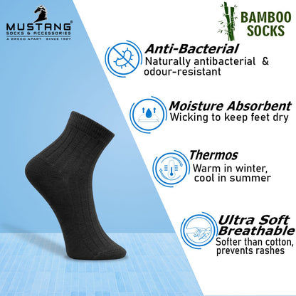 1 Pk Kids Bamboo Ribbed Comfort Socks