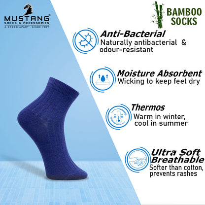 1 Pk Kids Bamboo Ribbed Comfort Socks