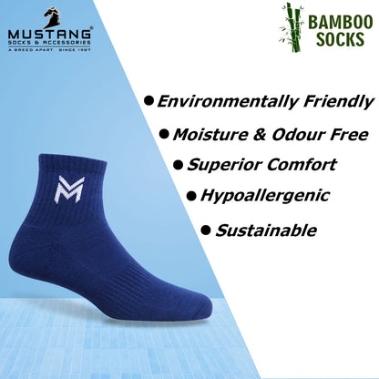 1 Pk Men’s Bamboo Basic Colour With Logo Socks