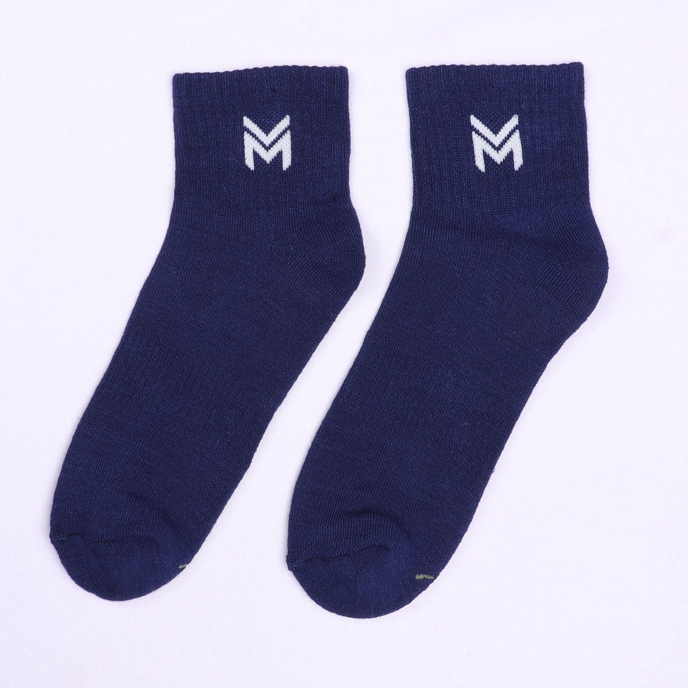 1 Pk Men’s Bamboo Basic Colour With Logo Socks