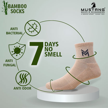 1 Pk Men’s Bamboo Basic Colour With Logo Socks