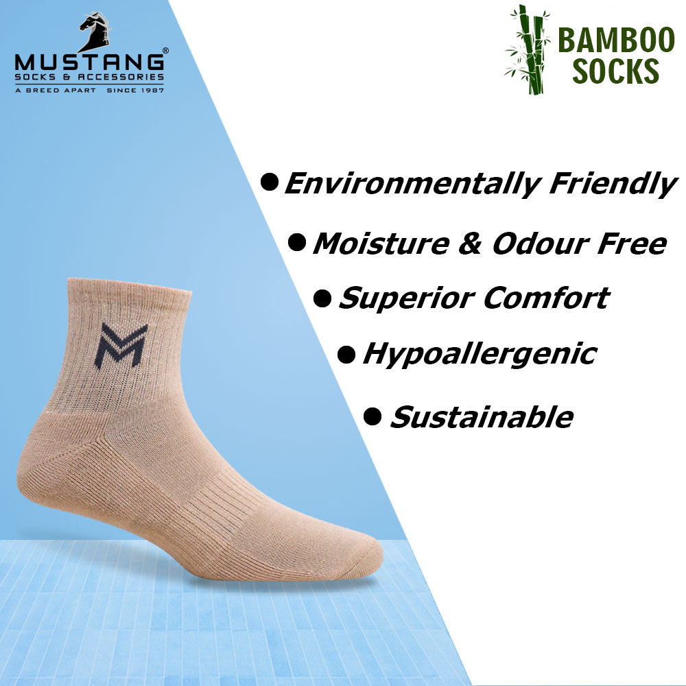 1 Pk Men’s Bamboo Basic Colour With Logo Socks
