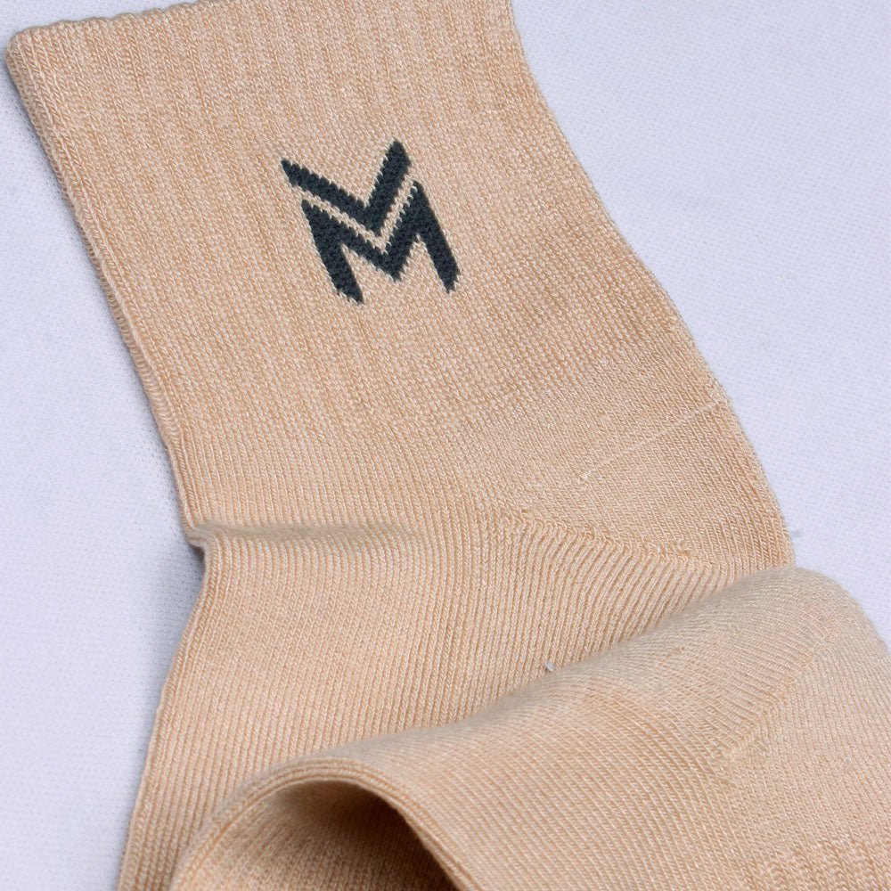 1 Pk Men’s Bamboo Basic Colour With Logo Socks