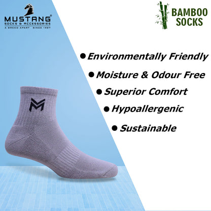 1 Pk Men’s Bamboo Basic Colour With Logo Socks