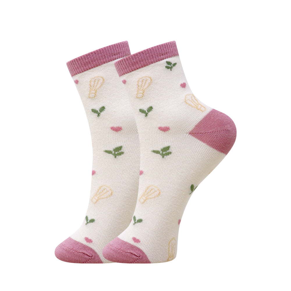 3 Pk Girls Cute Printed Crew Socks – Fun Graphic Design, Soft & Comfortable Everyday Socks