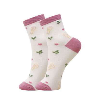 3 Pk Girls Cute Printed Crew Socks – Fun Graphic Design, Soft & Comfortable Everyday Socks