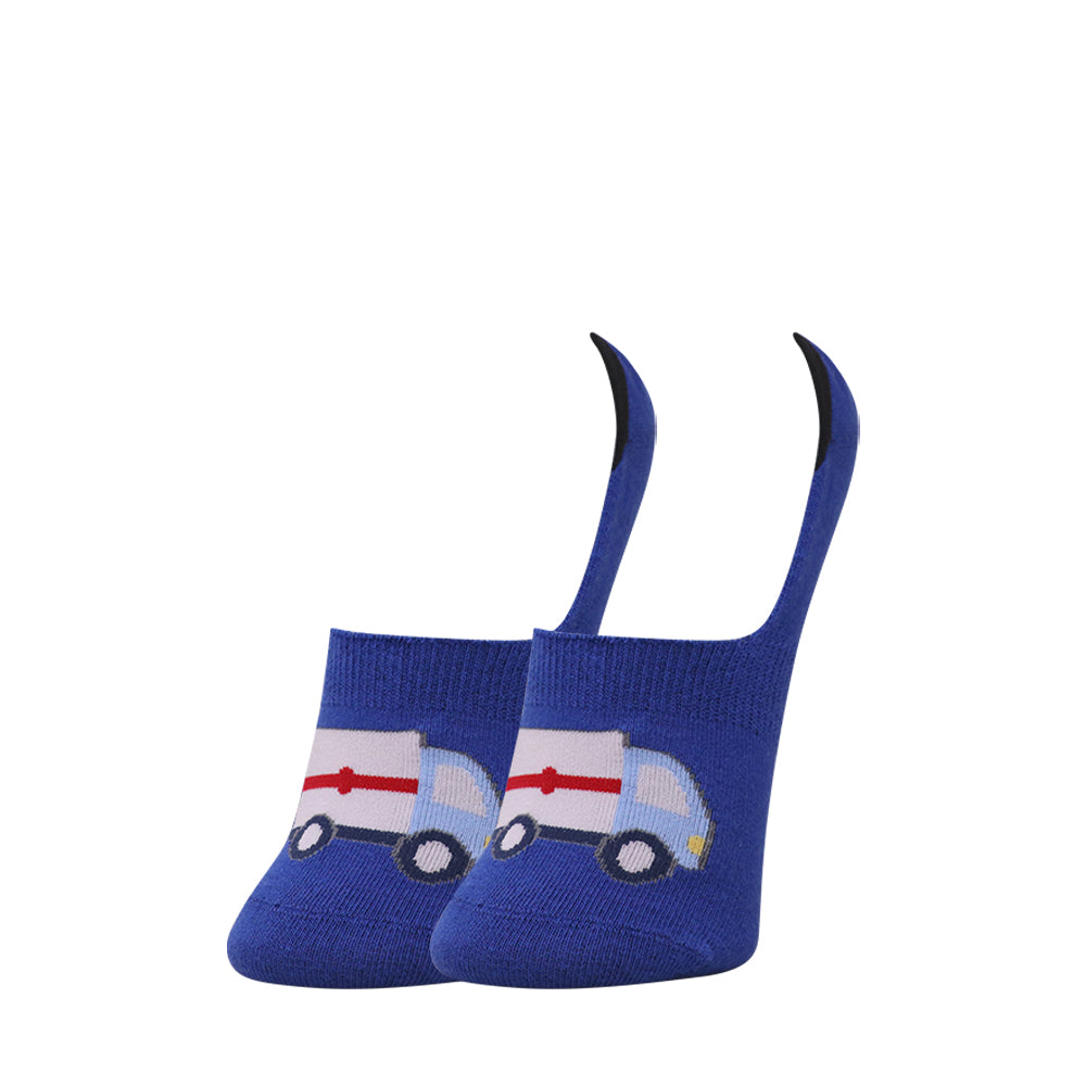 3 Pk Kids Vehicle & Sports No Show Socks – Soft Cotton Low Cut Socks
