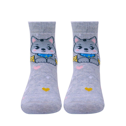 3 Pk Girls’ Unicorn, Superhero & Cute Cat Crew Socks – Fun Character Printed Socks
