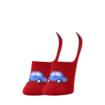 3 Pk Kids Vehicle & Sports No Show Socks – Soft Cotton Low Cut Socks