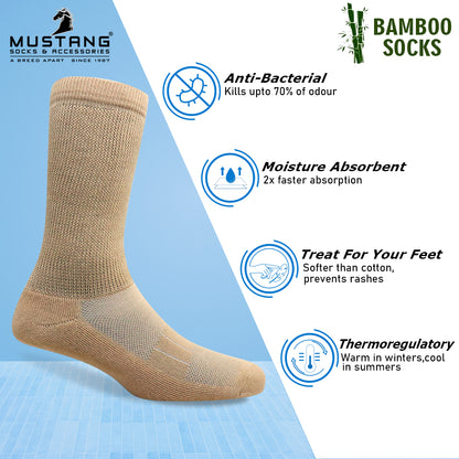 1 Pk Men’s Bamboo Health Crew Length Socks