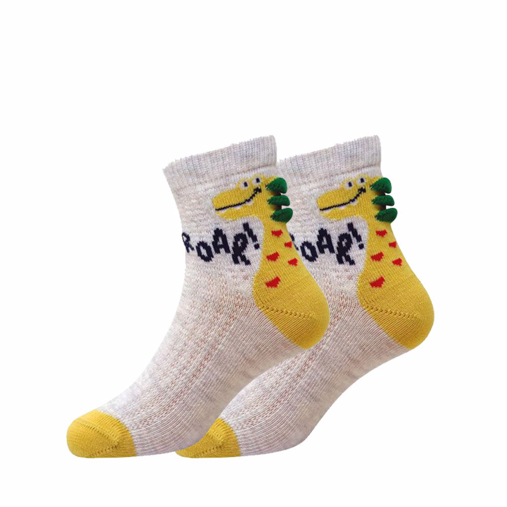 5 Pk Kids Dino Roar Kids Crew Socks
