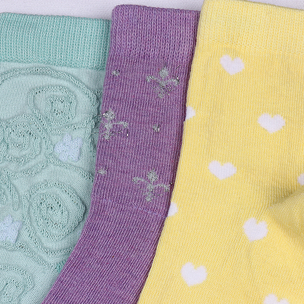 3 Pk Ladies Premium Cotton Blend Crew Socks