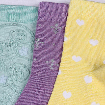 3 Pk Ladies Premium Cotton Blend Crew Socks