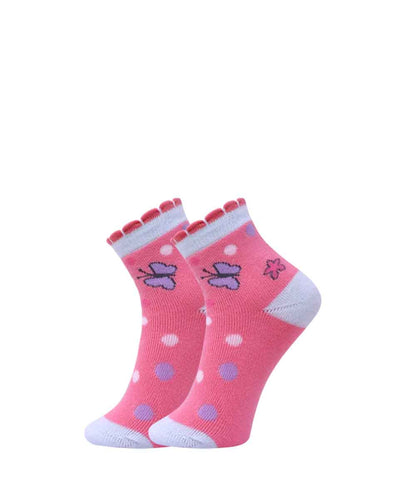 3pk Butterfly Design Terry Socks